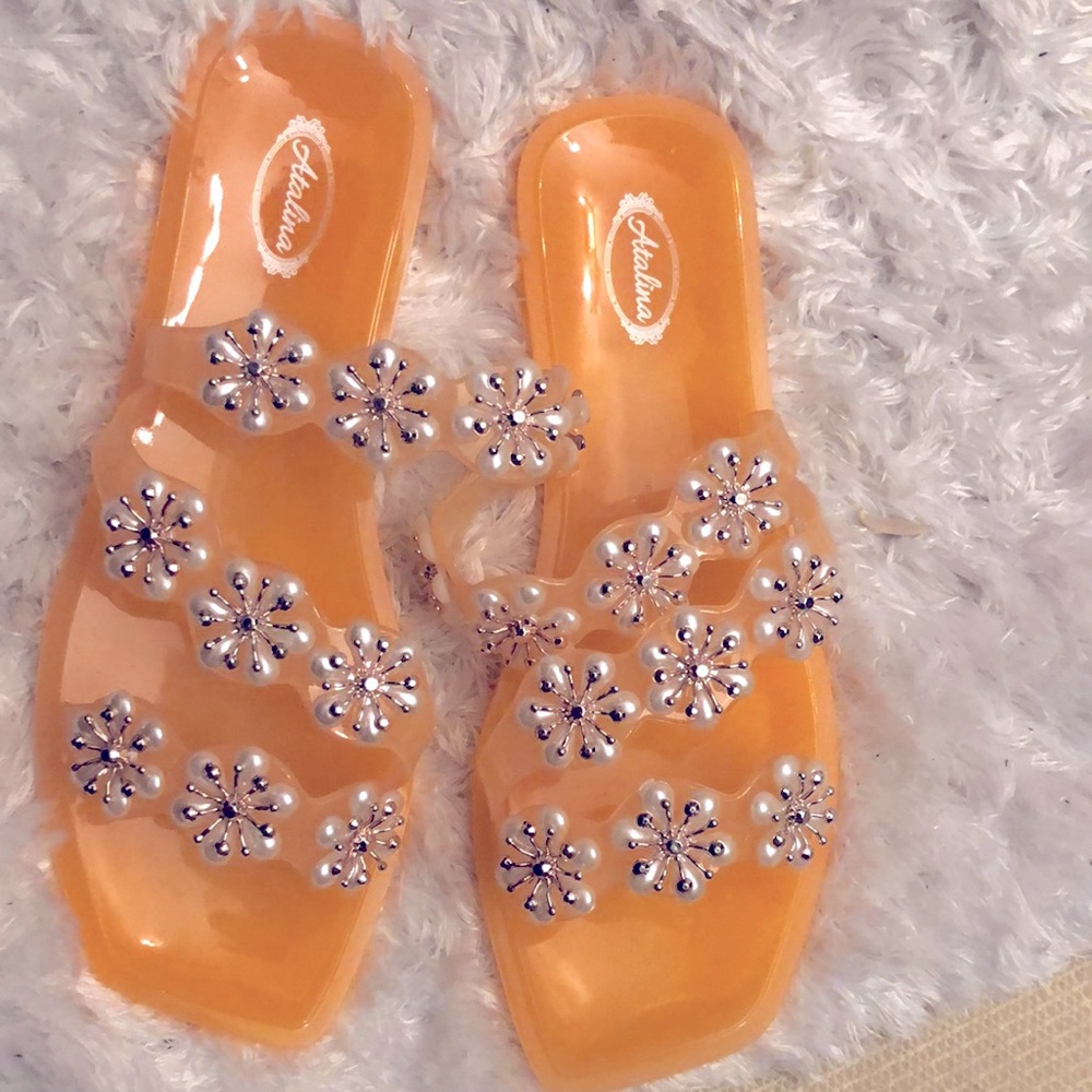 Embellished Summer Jelly Sandals